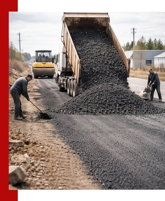 Асфальтовая крошка для дорог в Новороссийске — поставка и доставка