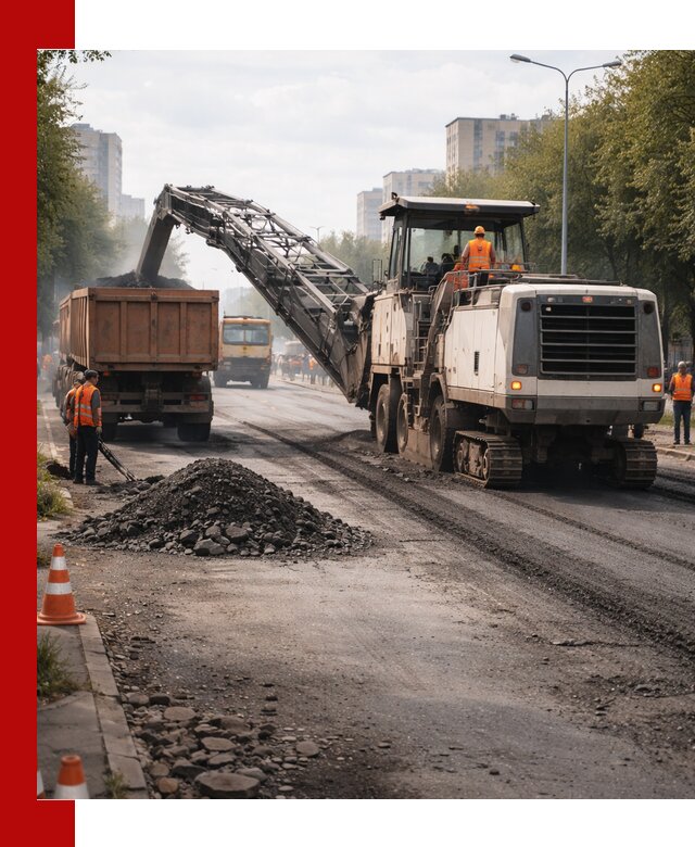 Фрезерованный асфальт в Новороссийске — удаление и вывоз старого покрытия