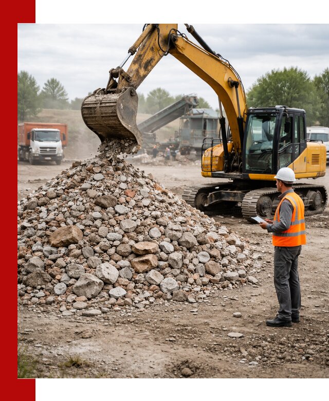 Доставка и вывоз строительного боя в Новороссийске