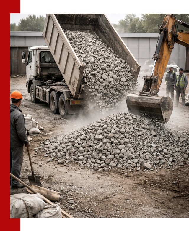 Доставка дробленого бетона в Новороссийске оптом и в розницу