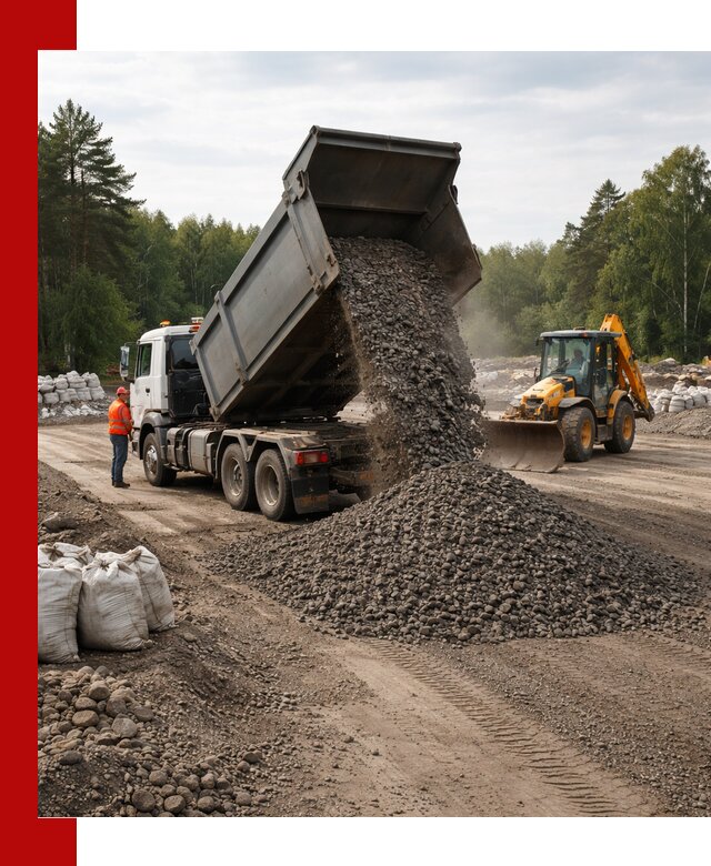 Доставка дробленого асфальта в Новороссийске для дорожных работ