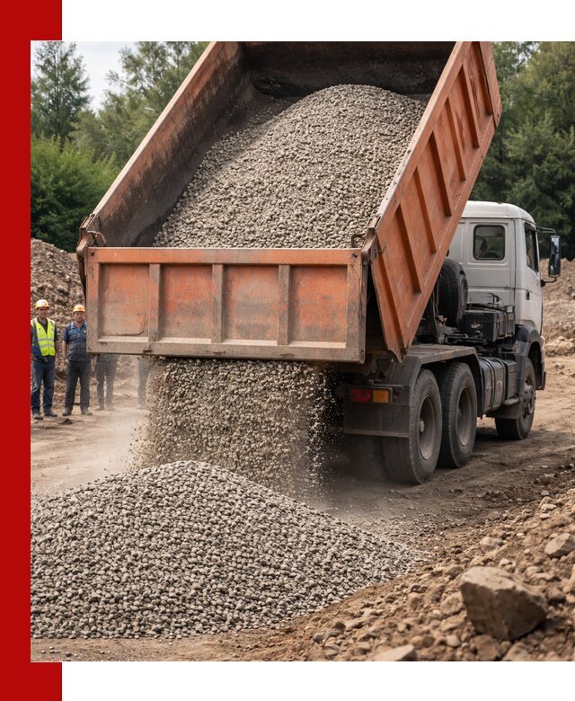 Доставка сыпучих материалов самосвалом в Новороссийске быстро и надежно