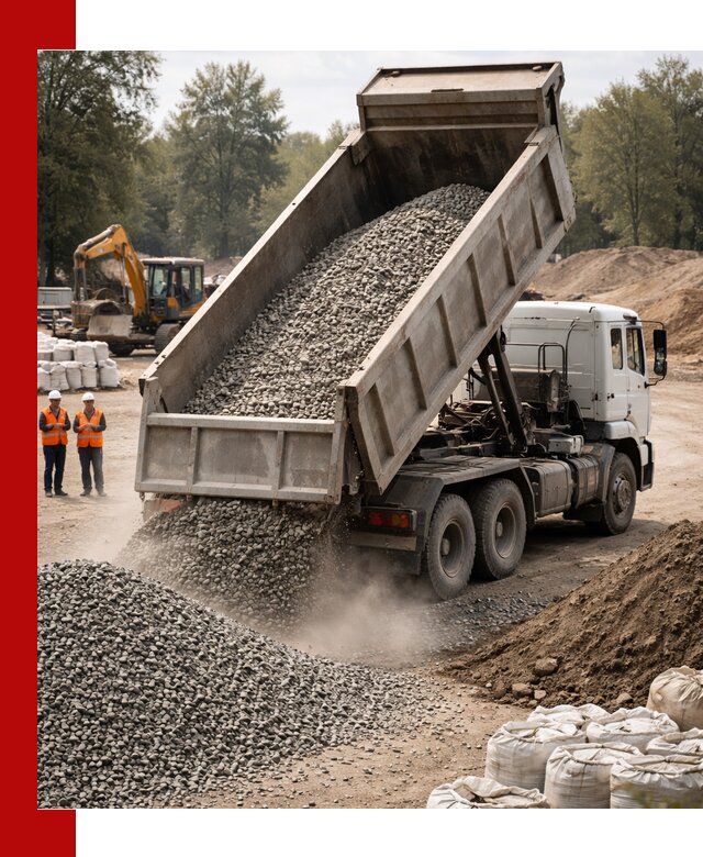 Аренда самосвала в Новороссийске для доставки сыпучих и нерудных материалов