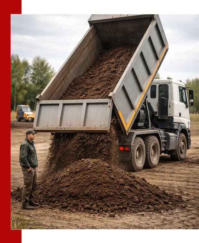 Аренда самосвала с водителем в Новороссийске для сыпучих грузов и навоза