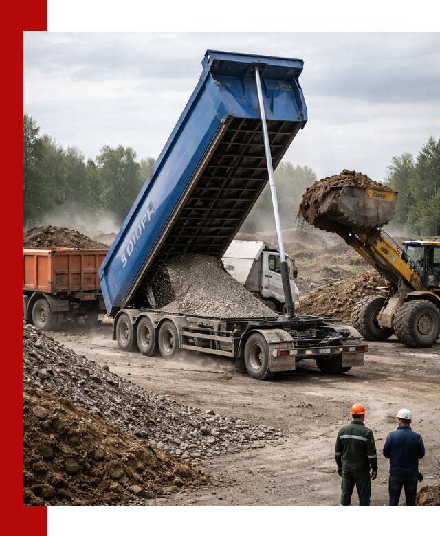 Аренда тонар 40 тонн в Новороссийске с доставкой материалов