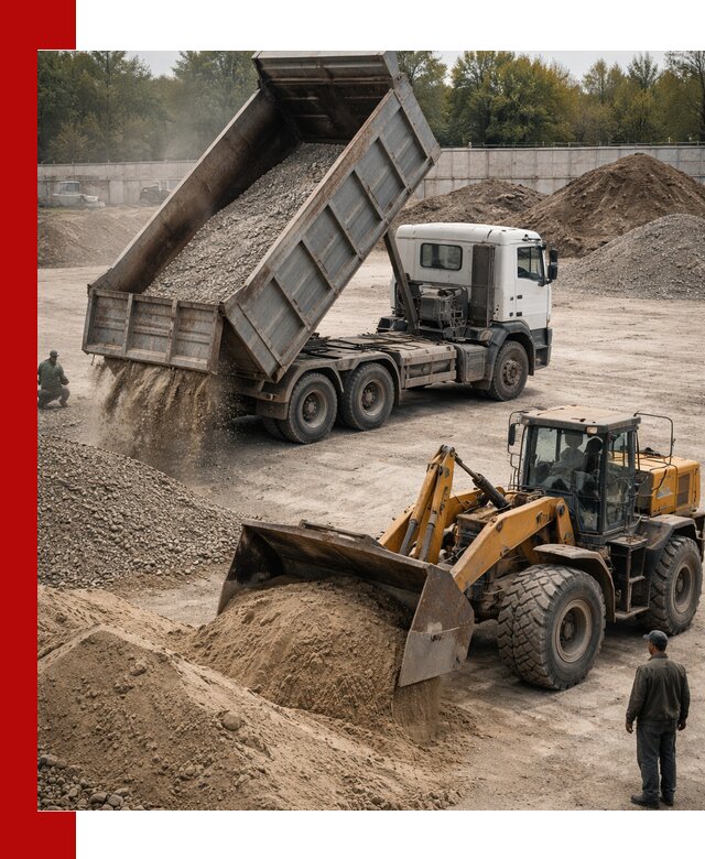 Перевозка сыпучих грузов самосвалами и бортовыми в Новороссийске