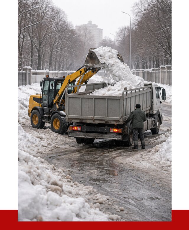 Вывоз снега с погрузкой в Новороссийске от 3573 р. ПРОНЕРУДНвр