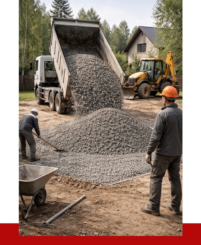 Отсыпка участка щебнем в Новороссийске от 6635 р. ПРОНЕРУДНвр