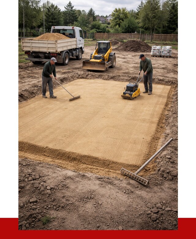 Устройство песчаной подушки в Новороссийске от 4594 р. ПРОНЕРУДНвр